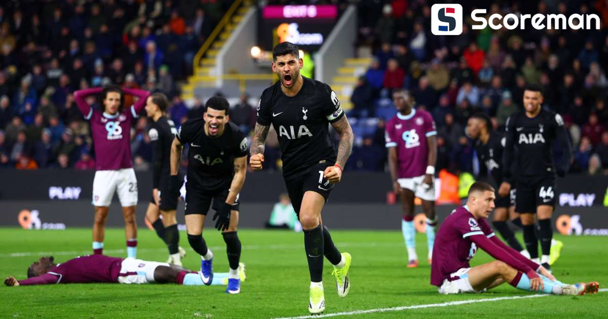 토트넘, 반 더 벤-로메로 골로 번리와 2-2 무승부...리그 13위